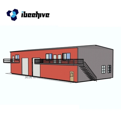 Prefabricated Long Span Single / Double Slope Roof Steel Structure Warehouse For Storage