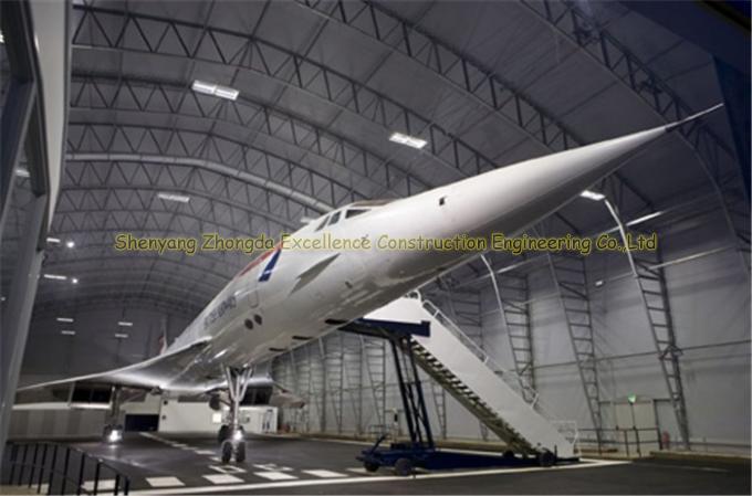 Hanggar pesawat baja bentang panjang yang murah dengan rangka atap lengkung