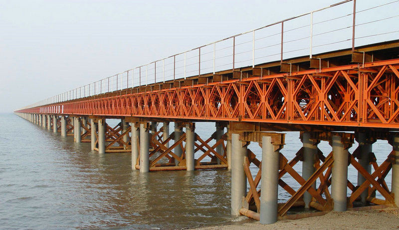 Permukaan Konstruksi Jembatan Baja Sementara Besar