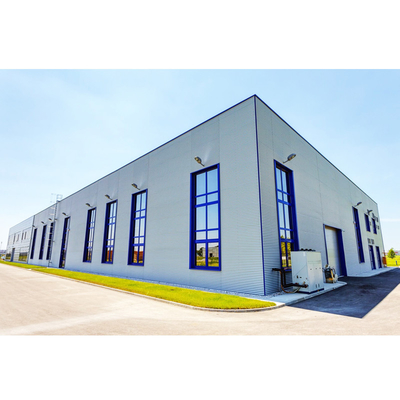 Q345b Portal Frame Bangunan Hangar Baja Prefabrikasi Gudang Komersial