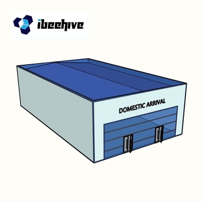 Prefabricated Long Span Single / Double Slope Roof Steel Structure Warehouse For Storage